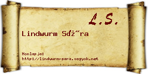 Lindwurm Sára névjegykártya